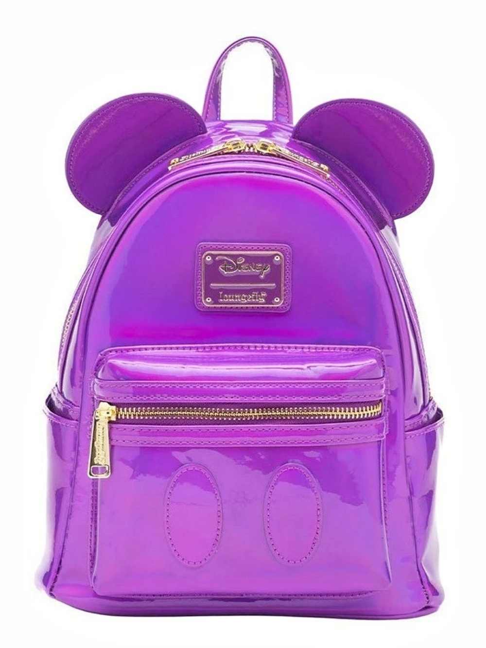Loungefly Disney Purple Iridescent Mickey Ear Mini Backpack